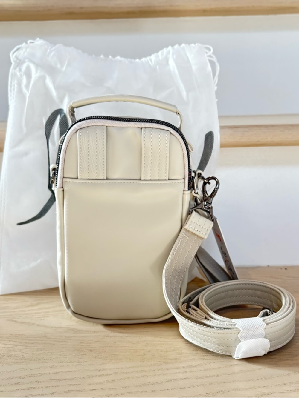 LUG | Satin Luxe Skeeter Mini Bridge Crossbody Bag | Pebble - Picture 2 of 5
